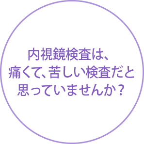 内視鏡検査は、痛くて苦しい検査だと思ってませんか?
